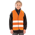 Fluorescent Orange - Side - Result Core Kids Unisex Hi-Vis Safety Vest
