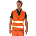 Fluorescent Orange - Front - Result Core Adult Unisex Motorist Hi-Vis Safety Vest