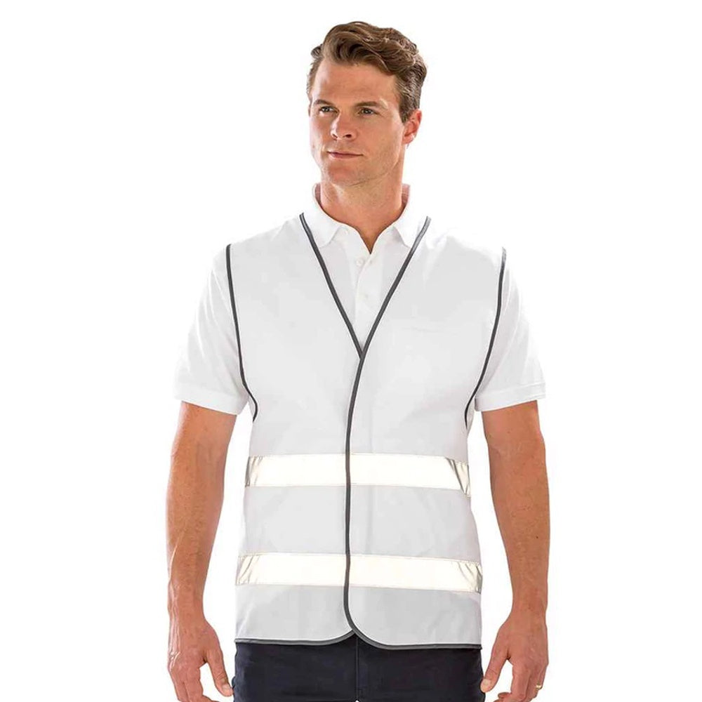 White - Side - Result Core Adult Unisex Motorist Hi-Vis Safety Vest
