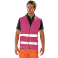 Raspberry - Front - Result Core Adult Unisex Motorist Hi-Vis Safety Vest