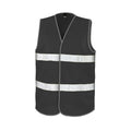 Black - Back - Result Core Adult Unisex Motorist Hi-Vis Safety Vest