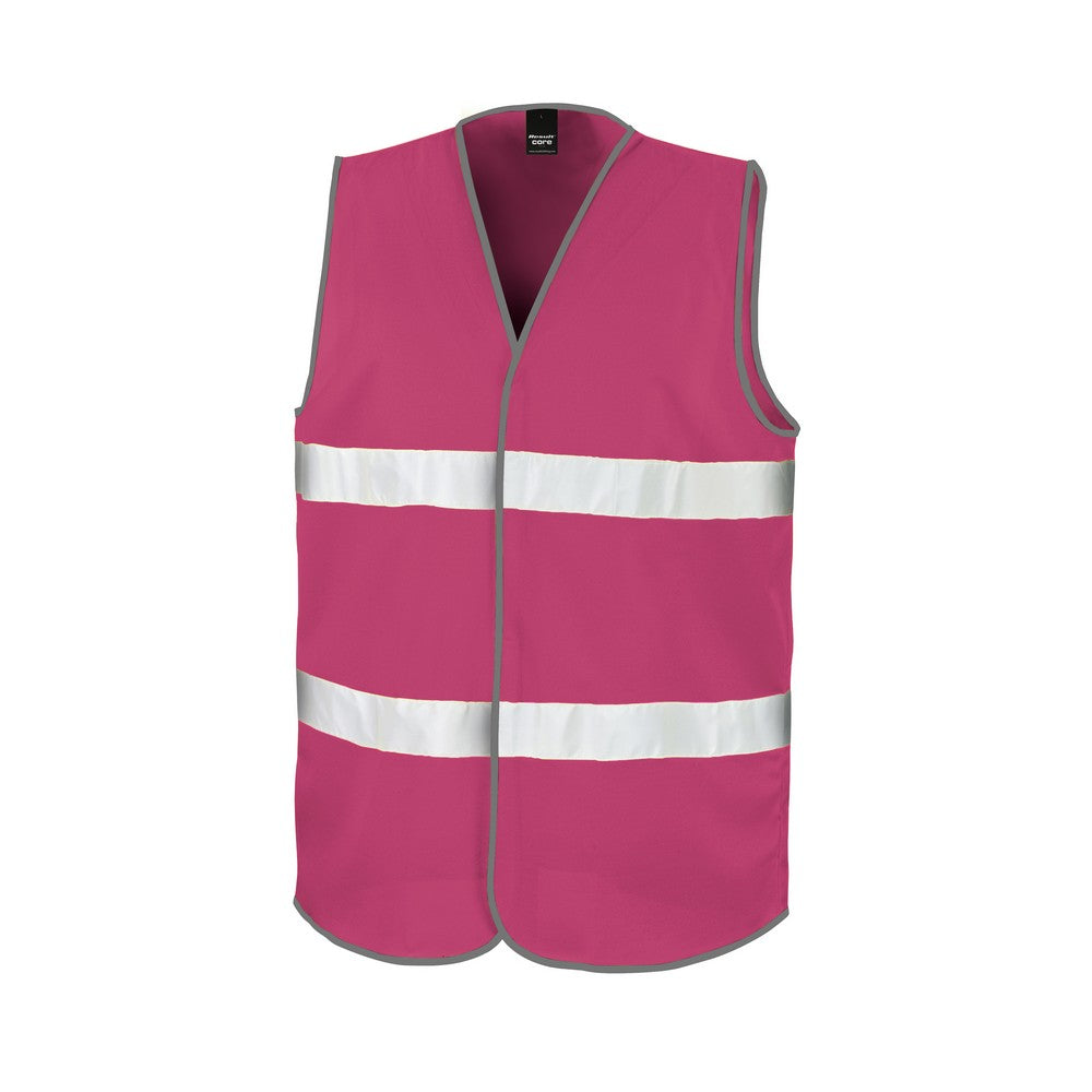 Raspberry - Front - Result Core Adult Unisex Motorist Hi-Vis Safety Vest