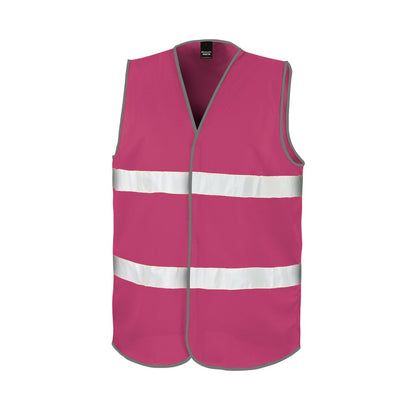 Raspberry - Front - Result Core Adult Unisex Motorist Hi-Vis Safety Vest