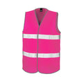 Fluorescent Pink - Back - Result Core Adult Unisex Motorist Hi-Vis Safety Vest