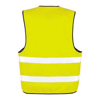 Fluorescent Yellow - Back - Result Core Adult Unisex Motorist Hi-Vis Safety Vest