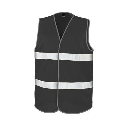 Black - Front - Result Core Adult Unisex Motorist Hi-Vis Safety Vest