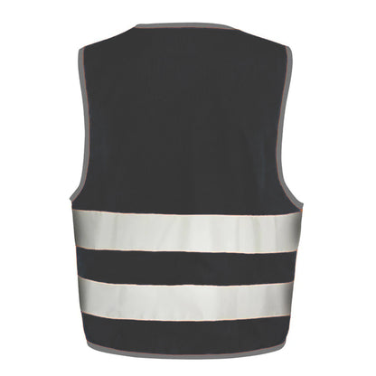 Black - Back - Result Core Adult Unisex Motorist Hi-Vis Safety Vest