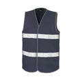 Navy - Back - Result Core Adult Unisex Motorist Hi-Vis Safety Vest