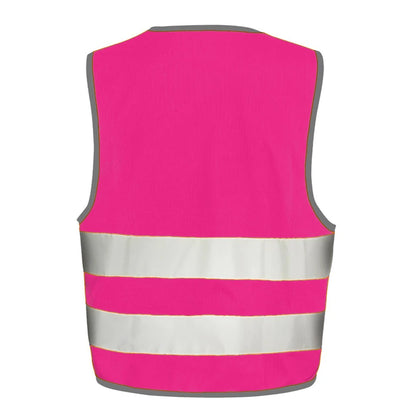 Fluorescent Pink - Back - Result Core Adult Unisex Motorist Hi-Vis Safety Vest