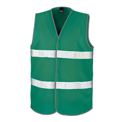 Paramedic Green - Front - Result Core Adult Unisex Motorist Hi-Vis Safety Vest