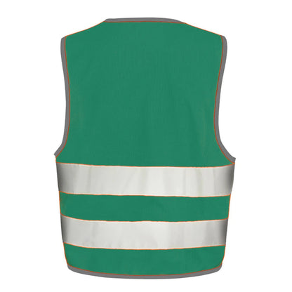 Paramedic Green - Back - Result Core Adult Unisex Motorist Hi-Vis Safety Vest