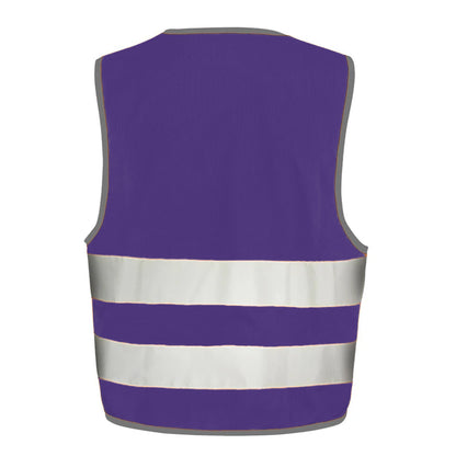 Purple - Back - Result Core Adult Unisex Motorist Hi-Vis Safety Vest