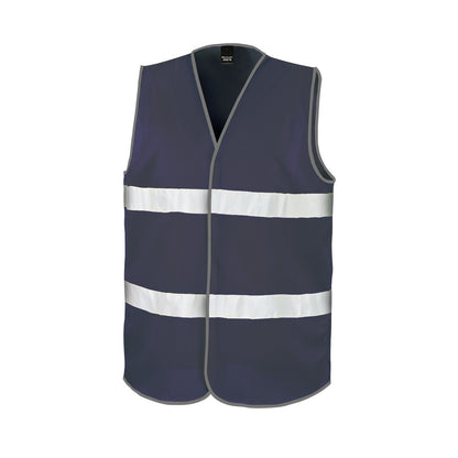 Navy - Front - Result Core Adult Unisex Motorist Hi-Vis Safety Vest
