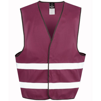Burgundy - Front - Result Core Adult Unisex Motorist Hi-Vis Safety Vest