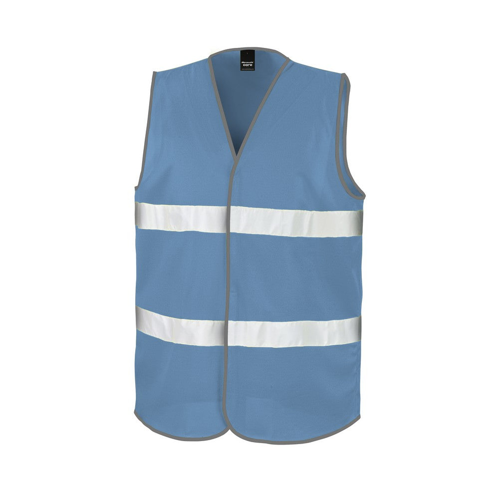 Sky Blue - Front - Result Core Adult Unisex Motorist Hi-Vis Safety Vest