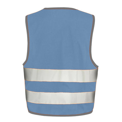 Sky Blue - Back - Result Core Adult Unisex Motorist Hi-Vis Safety Vest