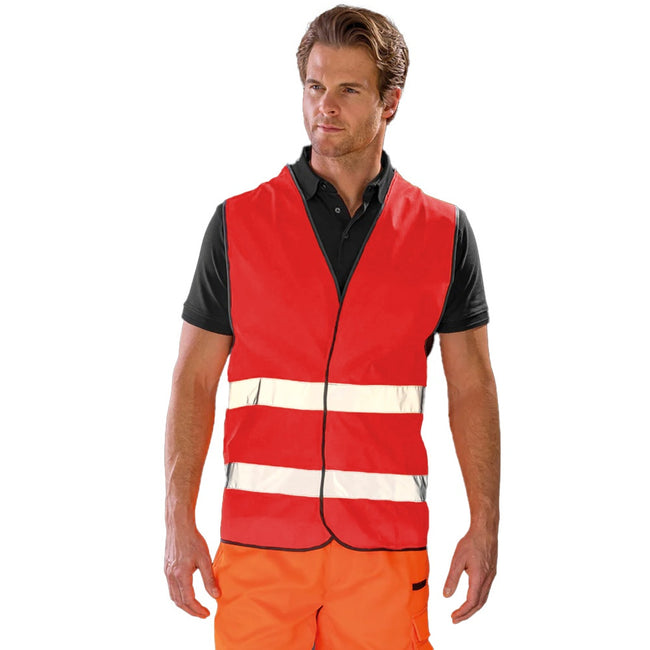 Red - Front - Result Core Adult Unisex Motorist Hi-Vis Safety Vest