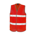 Red - Back - Result Core Adult Unisex Motorist Hi-Vis Safety Vest