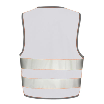 White - Back - Result Core Adult Unisex Motorist Hi-Vis Safety Vest