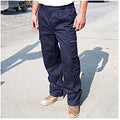 Navy - Back - Result Unisex Work-Guard Windproof Action Trousers - Workwear