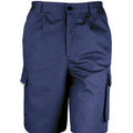 Navy - Front - Result Unisex Work-Guard Action Shorts - Workwear