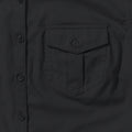 Black - Pack Shot - Russell Collection Womens-Ladies Short - Roll-Sleeve Work Shirt