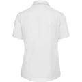 White - Side - Russell Collection Womens-Ladies Short Sleeve Pure Cotton Easy Care Poplin Shirt
