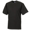 Black - Back - Russell Europe Mens Workwear Short Sleeve Cotton T-Shirt