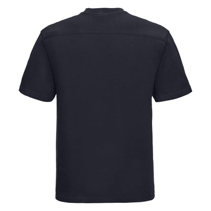 French Navy - Back - Russell Europe Mens Workwear Short Sleeve Cotton T-Shirt