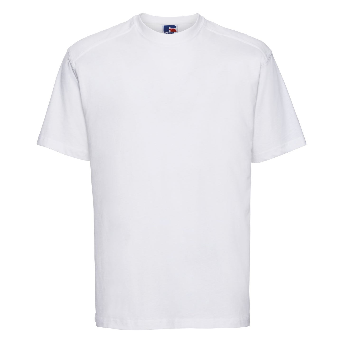 White - Front - Russell Europe Mens Workwear Short Sleeve Cotton T-Shirt