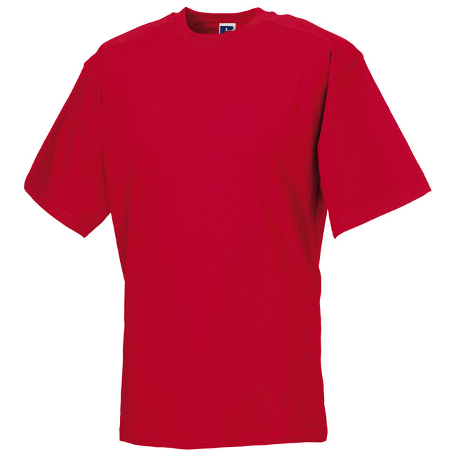 Classic Red - Side - Russell Europe Mens Workwear Short Sleeve Cotton T-Shirt