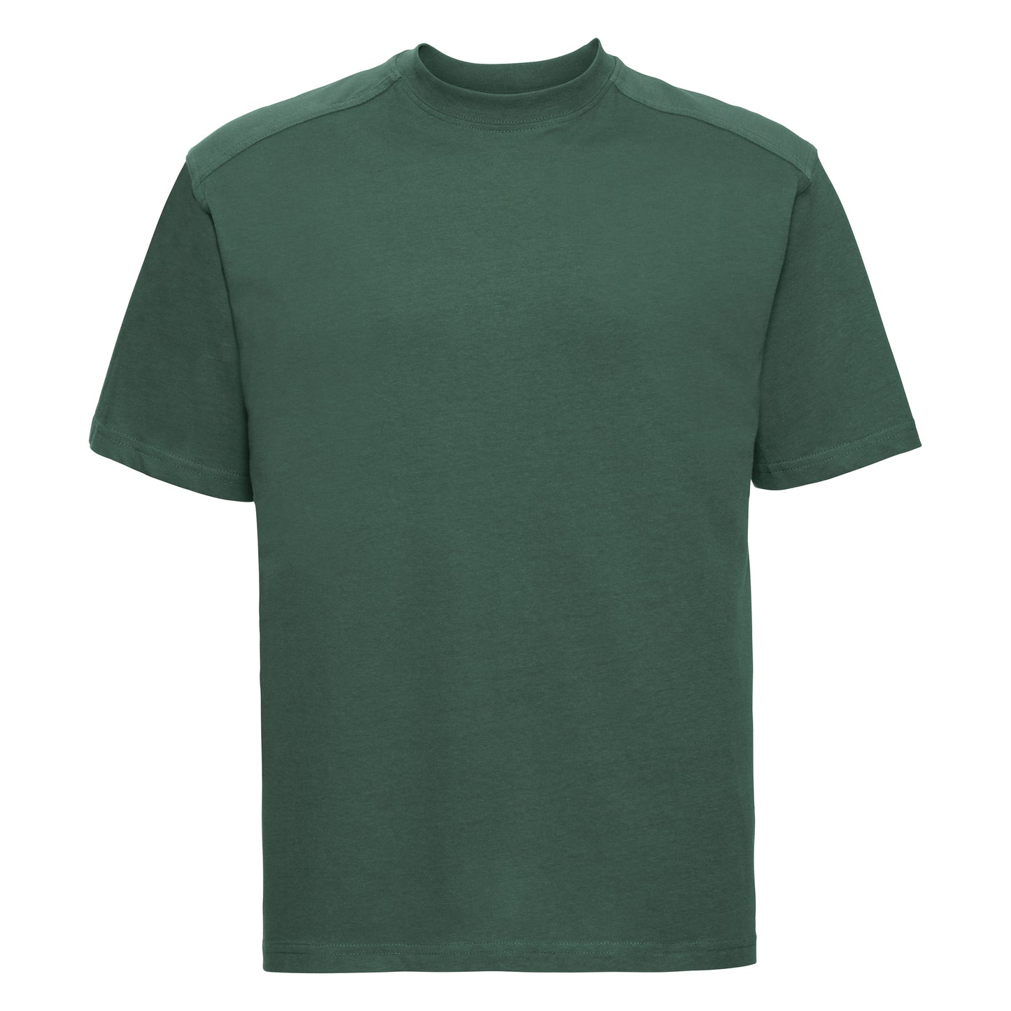 Bottle Green - Front - Russell Europe Mens Workwear Short Sleeve Cotton T-Shirt