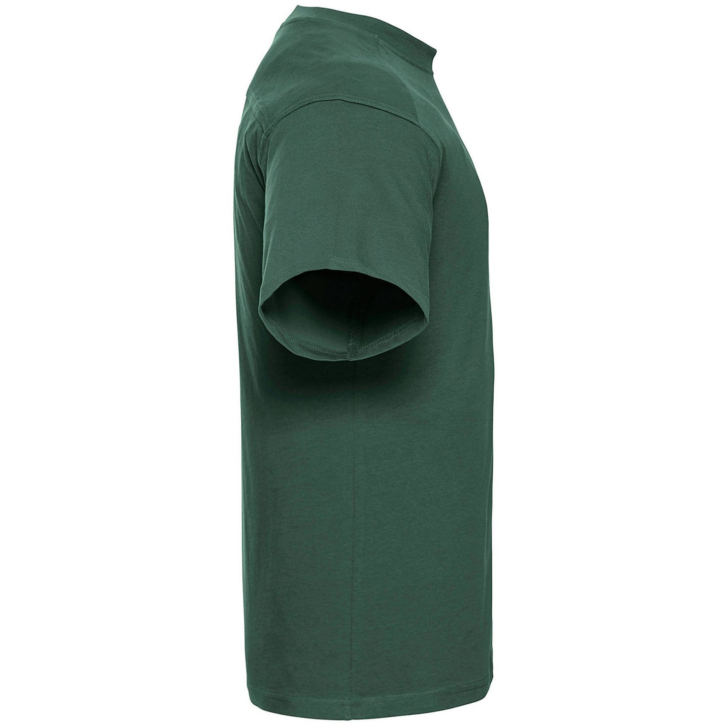 Bottle Green - Side - Russell Europe Mens Workwear Short Sleeve Cotton T-Shirt