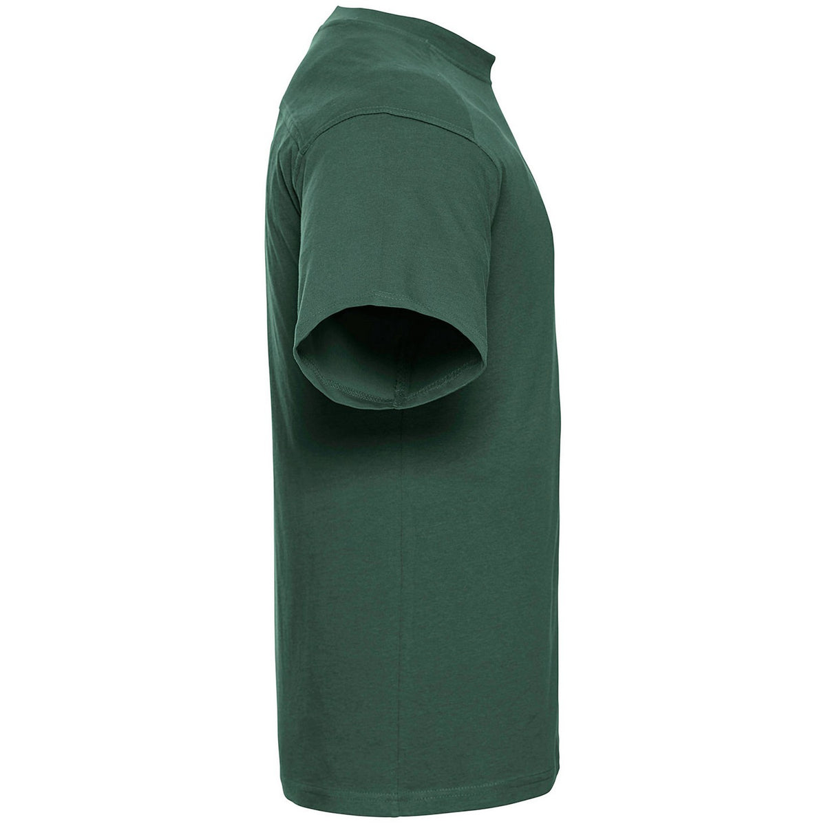Bottle Green - Side - Russell Europe Mens Workwear Short Sleeve Cotton T-Shirt