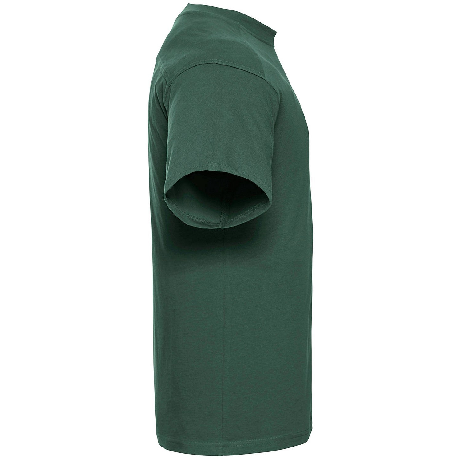 Bottle Green - Side - Russell Europe Mens Workwear Short Sleeve Cotton T-Shirt