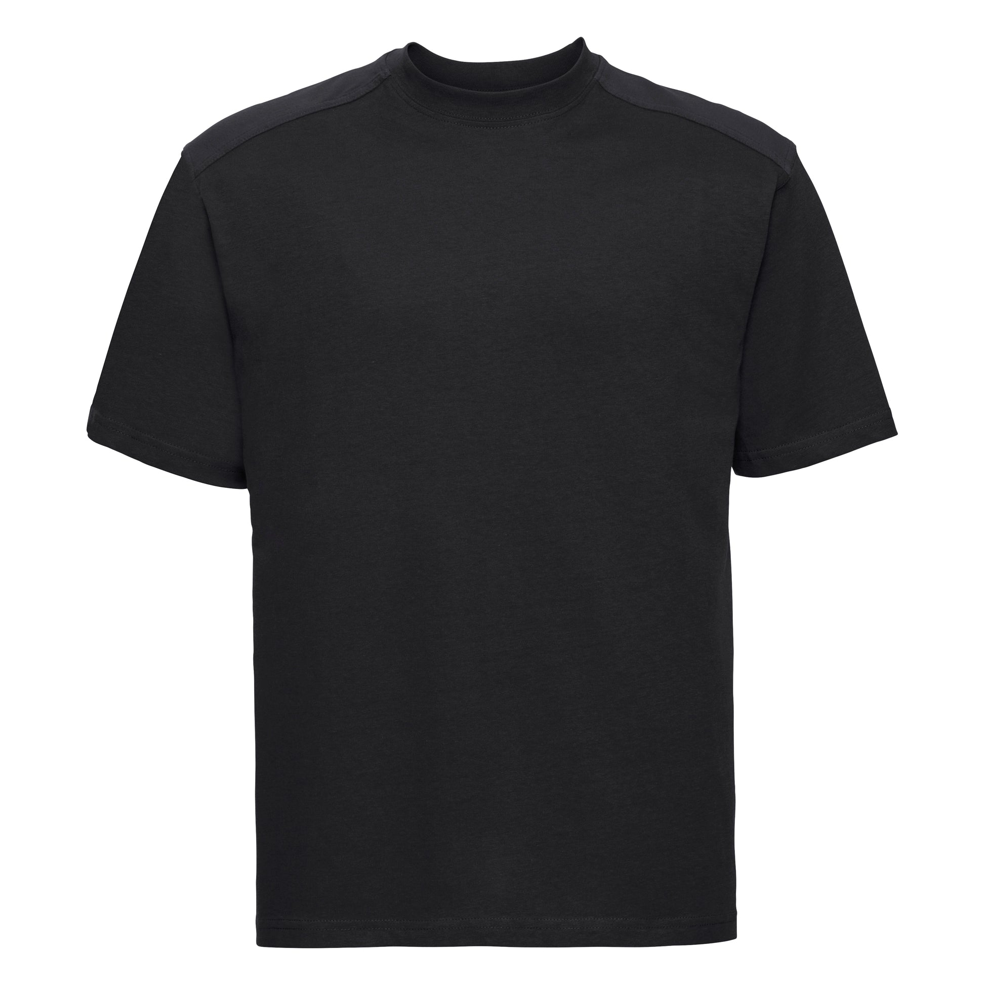 Black - Front - Russell Europe Mens Workwear Short Sleeve Cotton T-Shirt