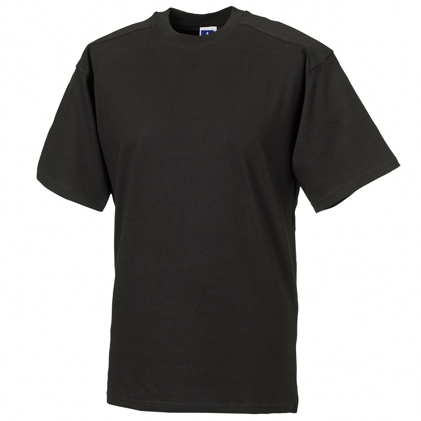 Black - Back - Russell Europe Mens Workwear Short Sleeve Cotton T-Shirt
