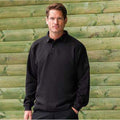 Black - Back - Russell Europe Mens Heavy Duty Collar Sweatshirt