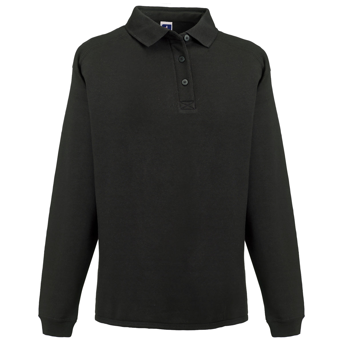 Black - Front - Russell Europe Mens Heavy Duty Collar Sweatshirt