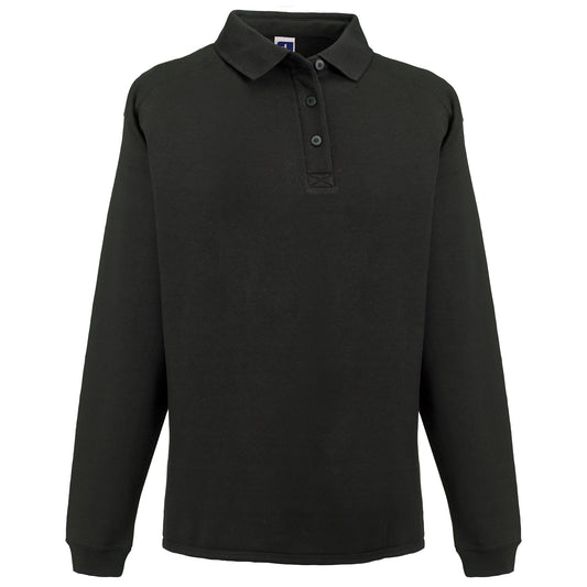 Black - Front - Russell Europe Mens Heavy Duty Collar Sweatshirt