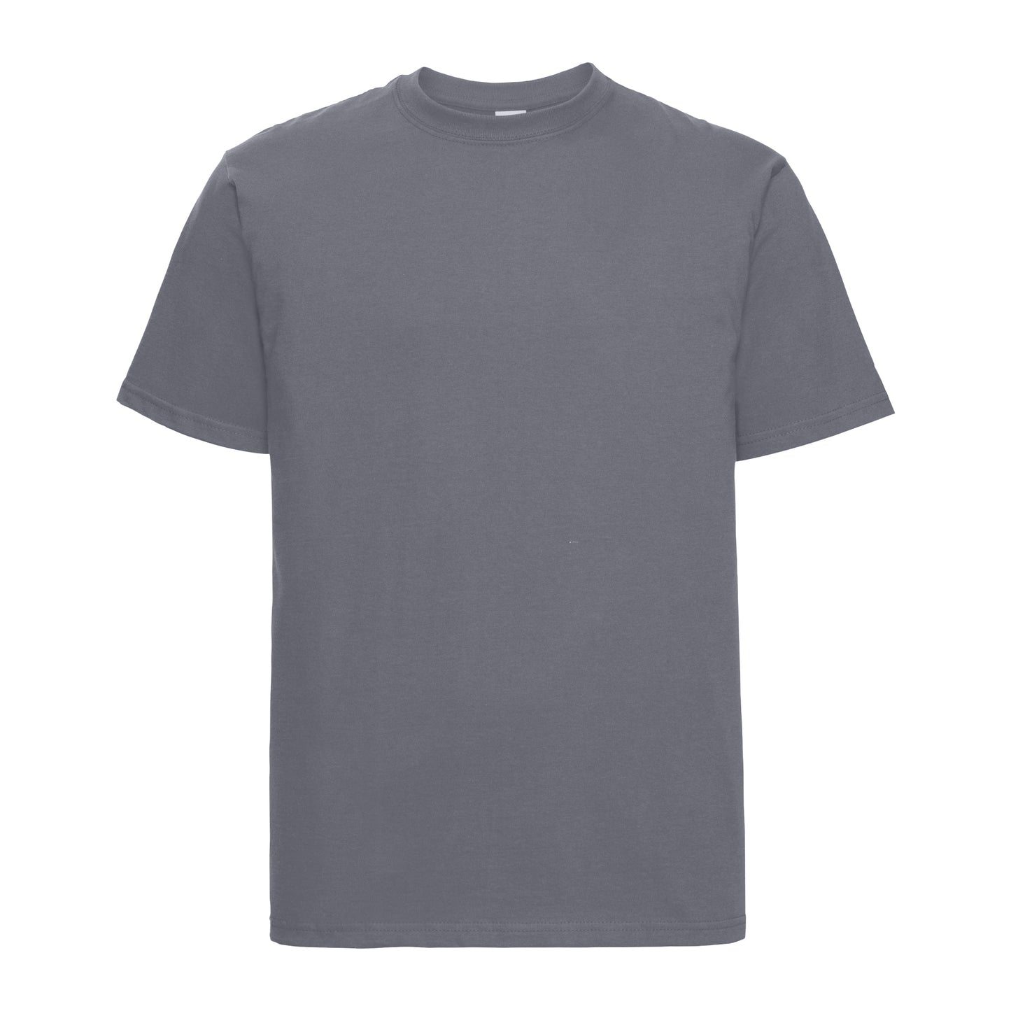 Convoy Grey - Front - Russell Europe Mens Classic Heavyweight Ringspun Short Sleeve T-Shirt