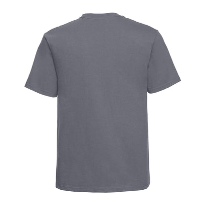 Convoy Grey - Back - Russell Europe Mens Classic Heavyweight Ringspun Short Sleeve T-Shirt