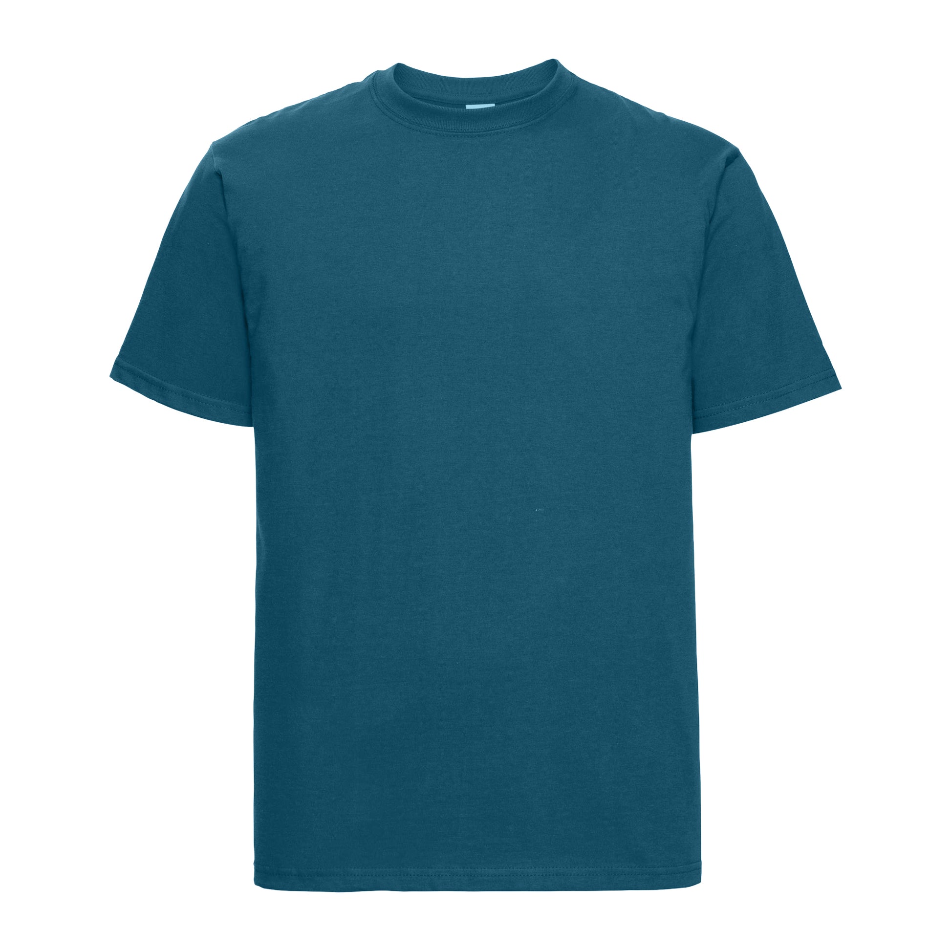 Petrol Blue - Front - Russell Europe Mens Classic Heavyweight Ringspun Short Sleeve T-Shirt