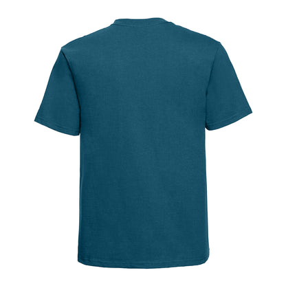Petrol Blue - Back - Russell Europe Mens Classic Heavyweight Ringspun Short Sleeve T-Shirt