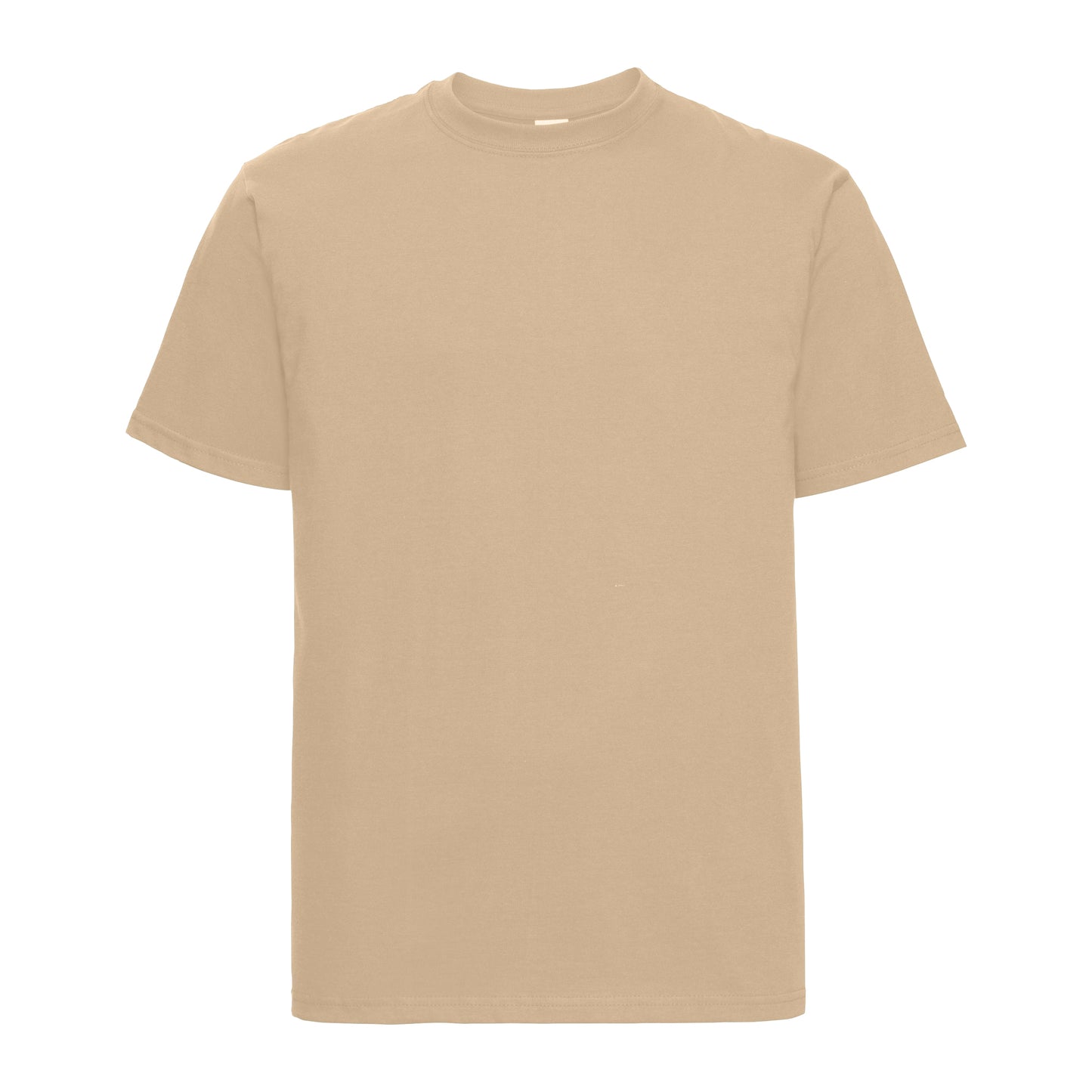Tan - Front - Russell Europe Mens Classic Heavyweight Ringspun Short Sleeve T-Shirt