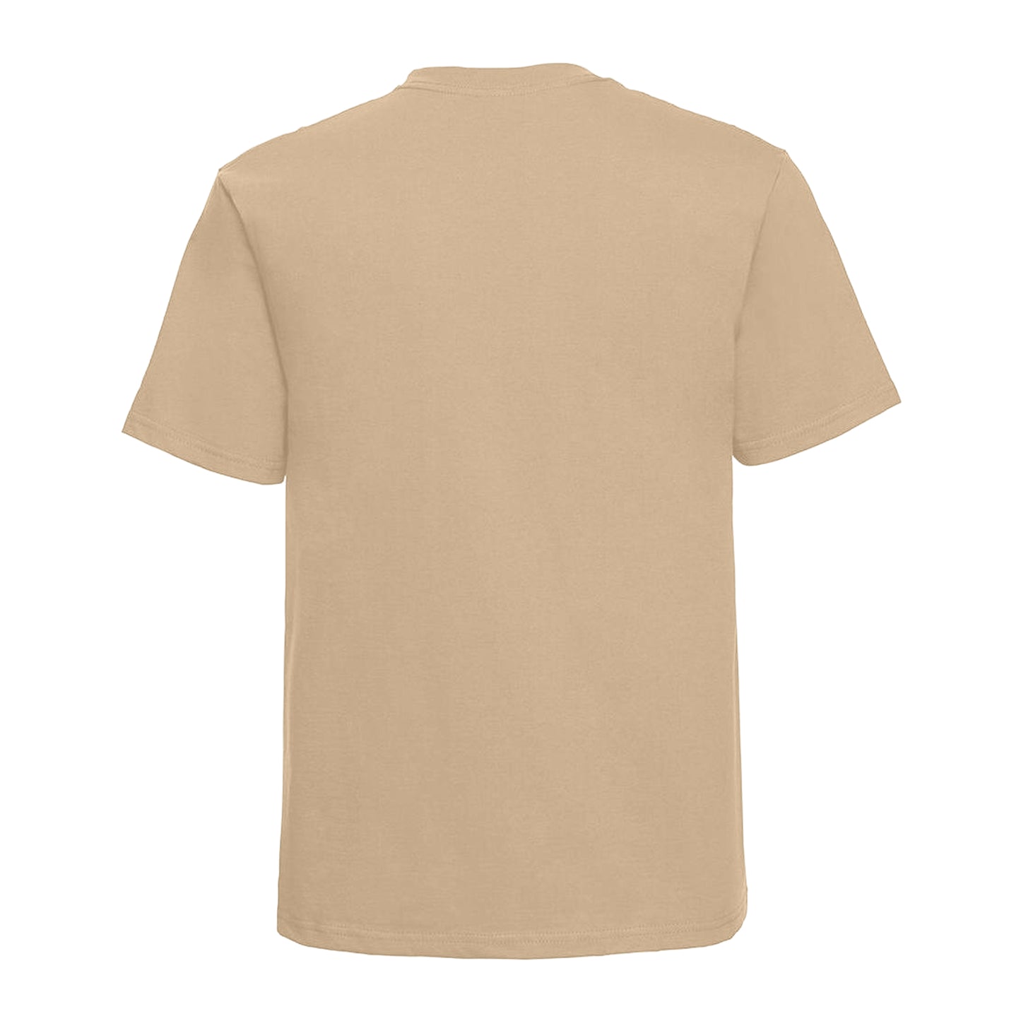 Tan - Back - Russell Europe Mens Classic Heavyweight Ringspun Short Sleeve T-Shirt