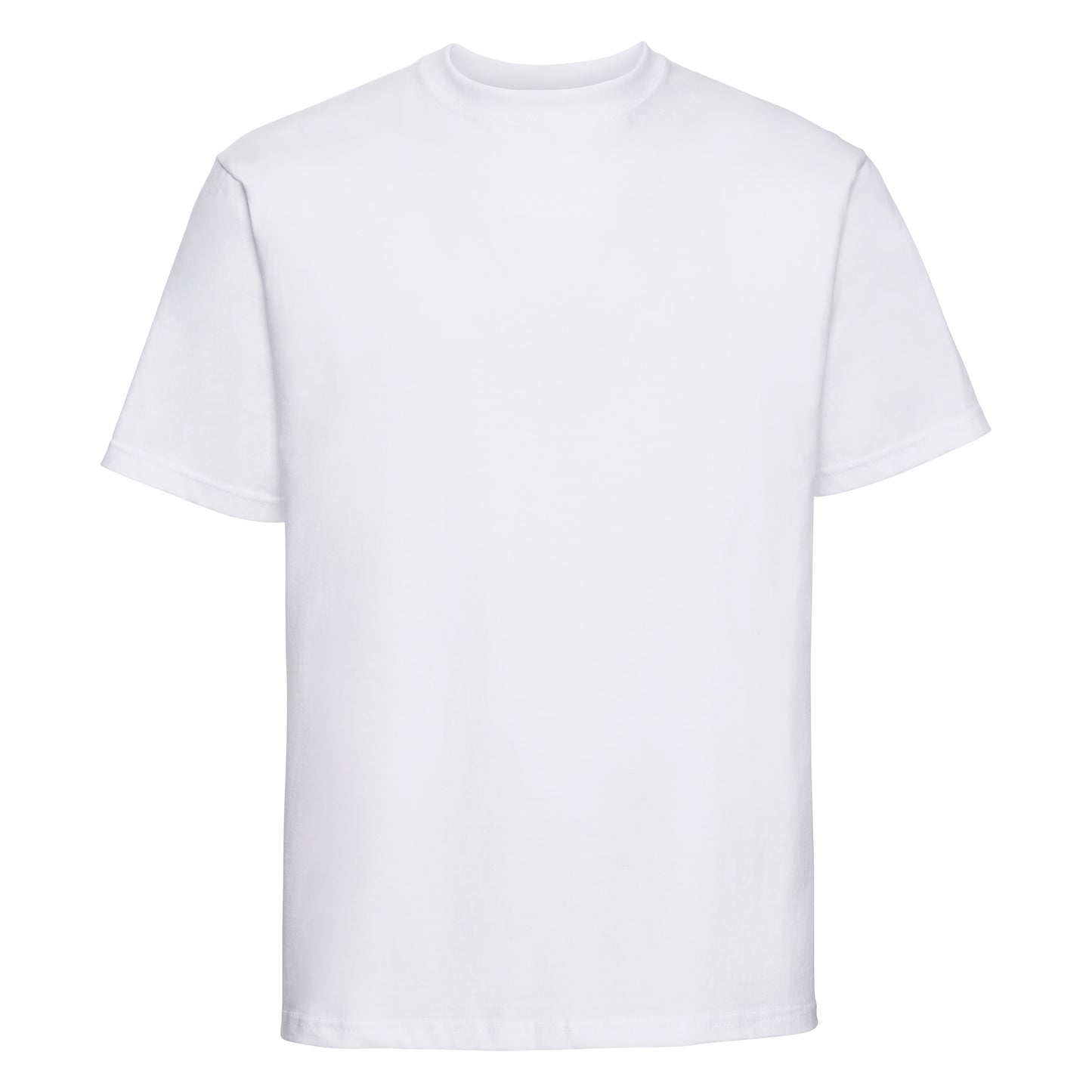 White - Front - Russell Europe Mens Classic Heavyweight Ringspun Short Sleeve T-Shirt