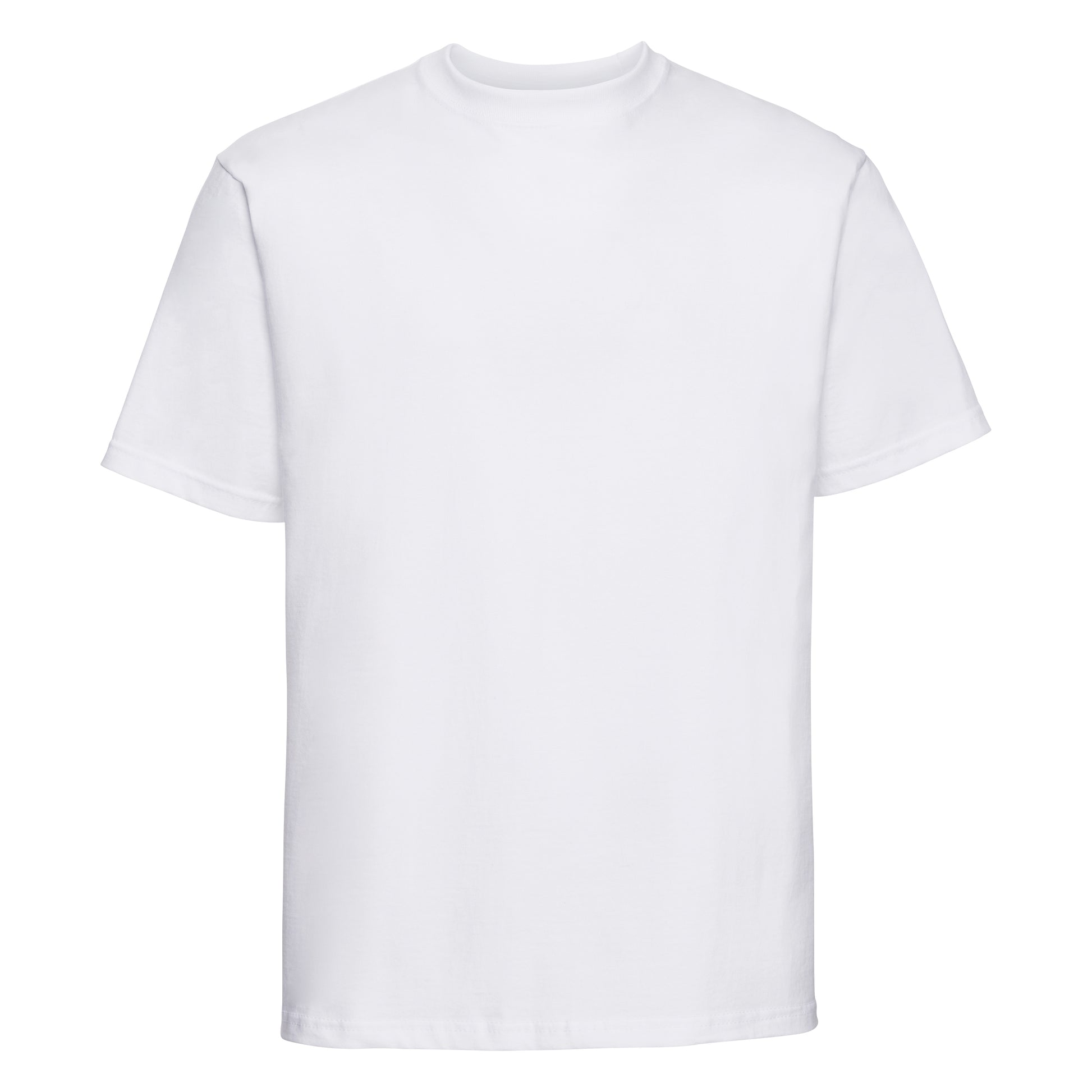 White - Front - Russell Europe Mens Classic Heavyweight Ringspun Short Sleeve T-Shirt