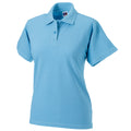 Sky - Back - Russell Europe Womens-Ladies Classic Cotton Short Sleeve Polo Shirt