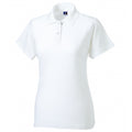 White - Back - Russell Europe Womens-Ladies Classic Cotton Short Sleeve Polo Shirt